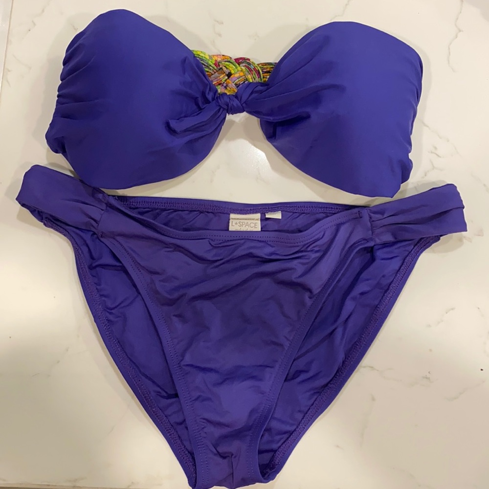 L Space strapless bikini